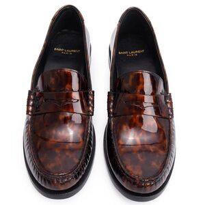 Saint Laurent Le Loafer Monogram Penny Loafers
